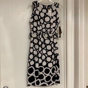 New dress never worn black and white with belt